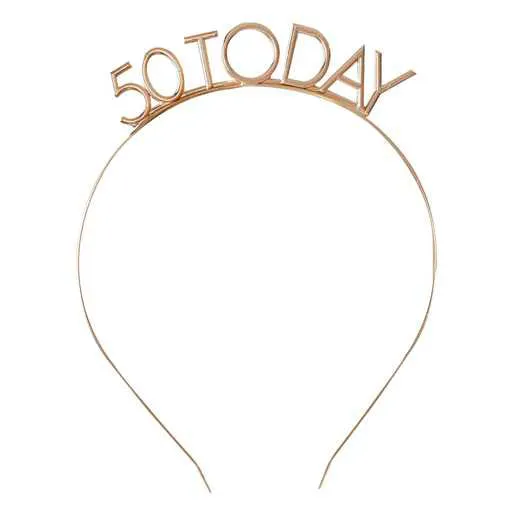 50th Today Golden Age Birthday Headband