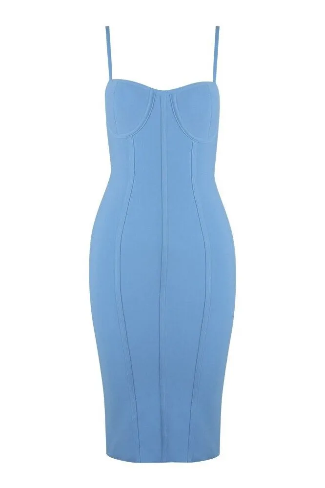 Abi Bandage Dress - Sky Blue