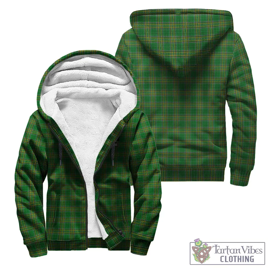 Acheson Irish Clan Tartan Sherpa Hoodie with Coat of Arms