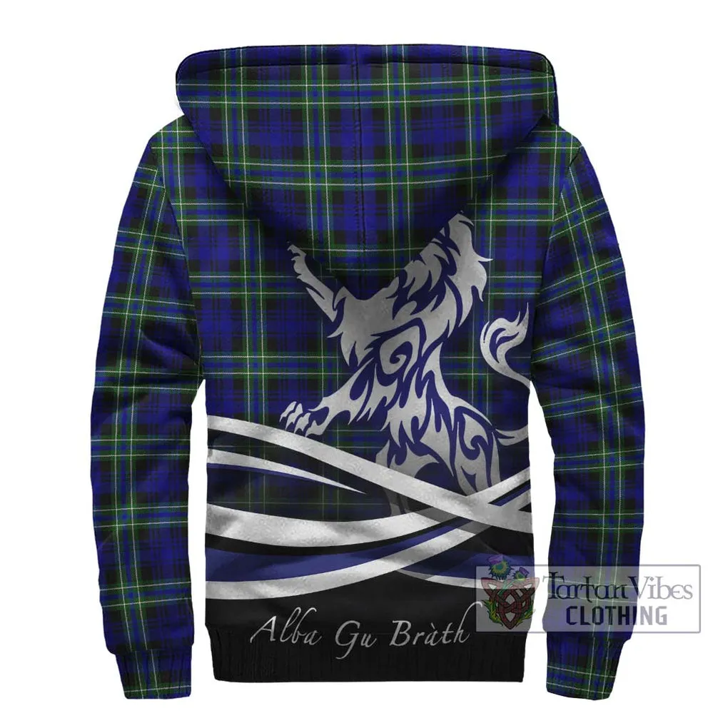 Arbuthnot Modern Tartan Sherpa Hoodie with Alba Gu Brath Regal Lion Emblem