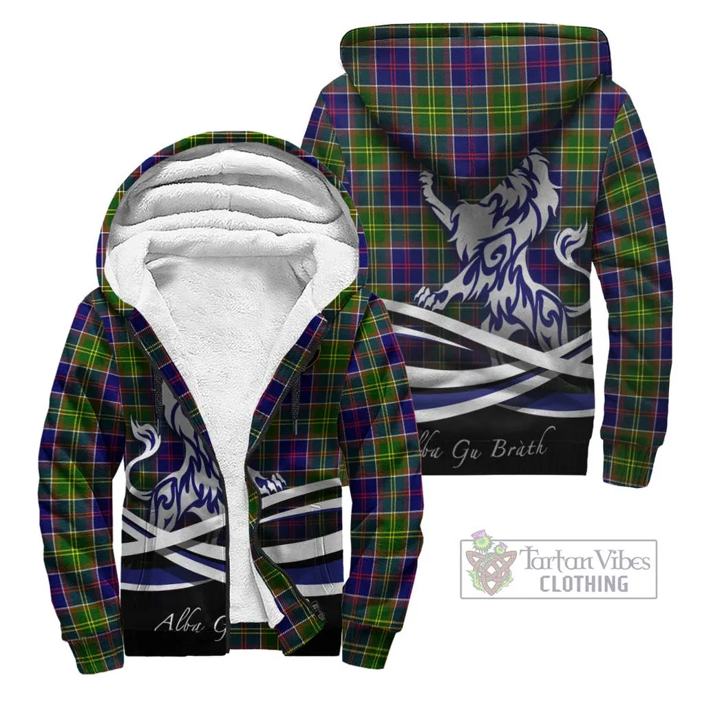 Arnott Tartan Sherpa Hoodie with Alba Gu Brath Regal Lion Emblem