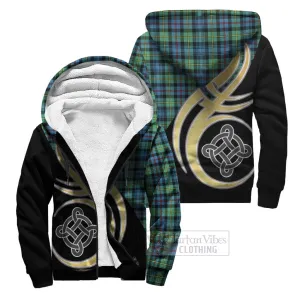 Bailey Ancient Tartan Sherpa Hoodie with Family Crest and Celtic Symbol Style