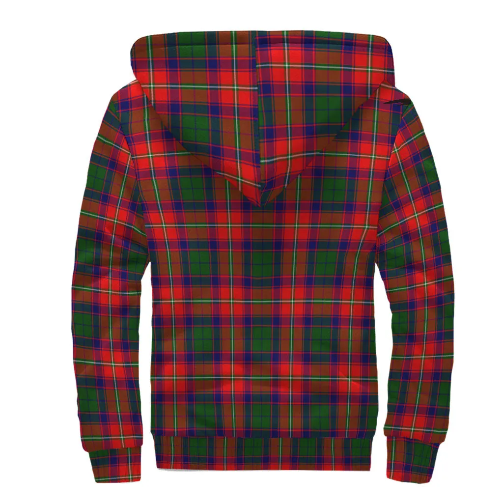 Belshes Tartan Sherpa Hoodie with Family Crest