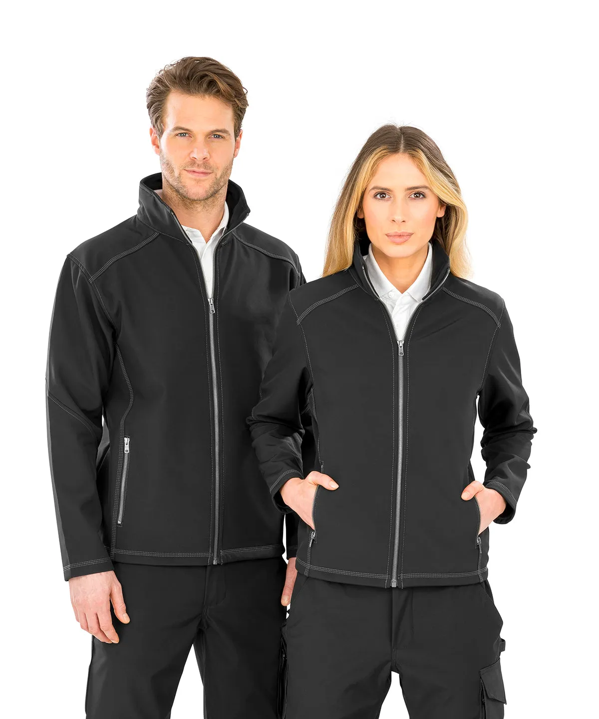 Black - Women's treble stitch softshell