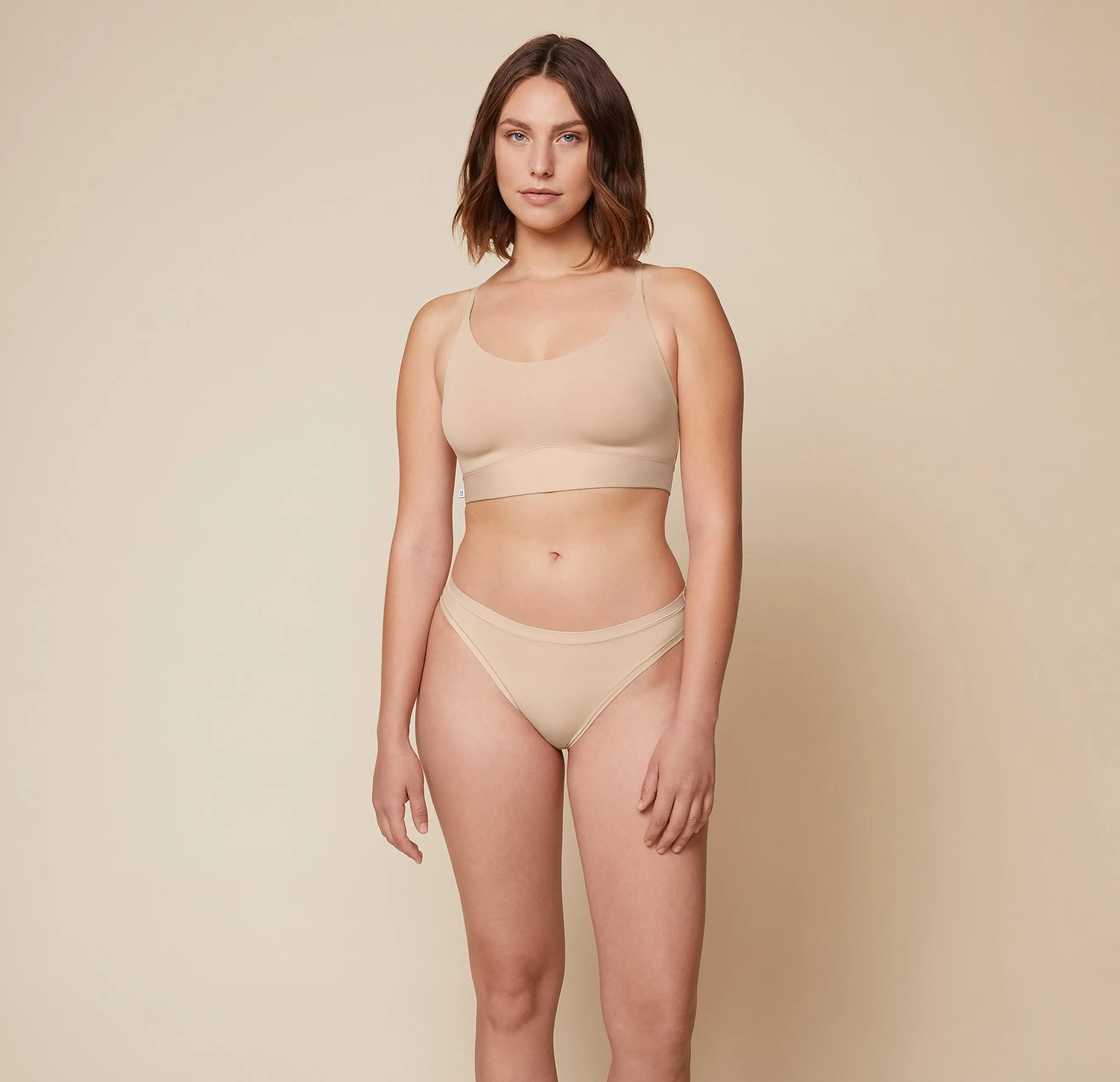 Bliss Racerback Bralette - Beige