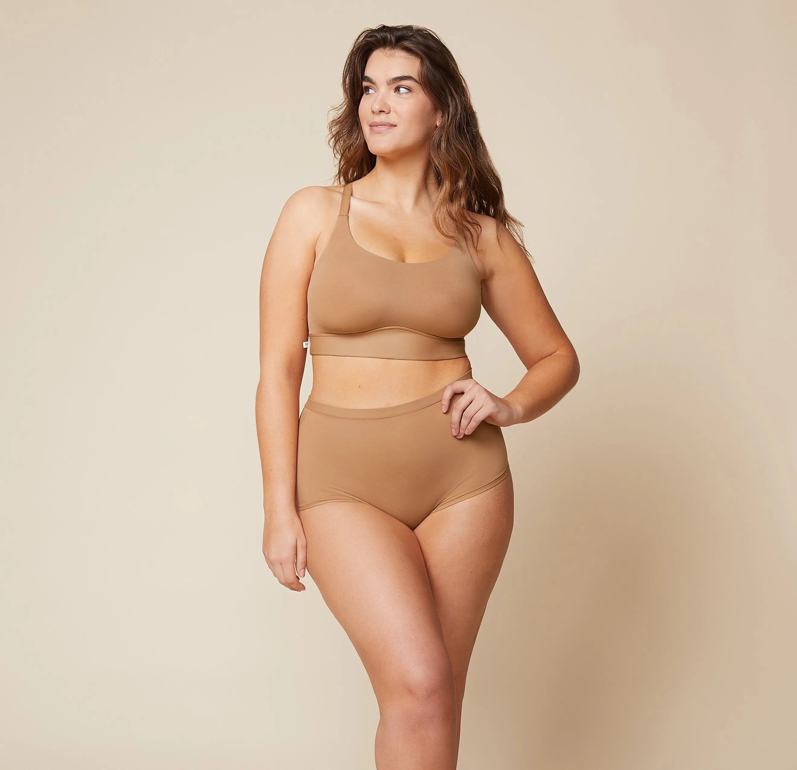 Bliss Racerback Bralette - Tan