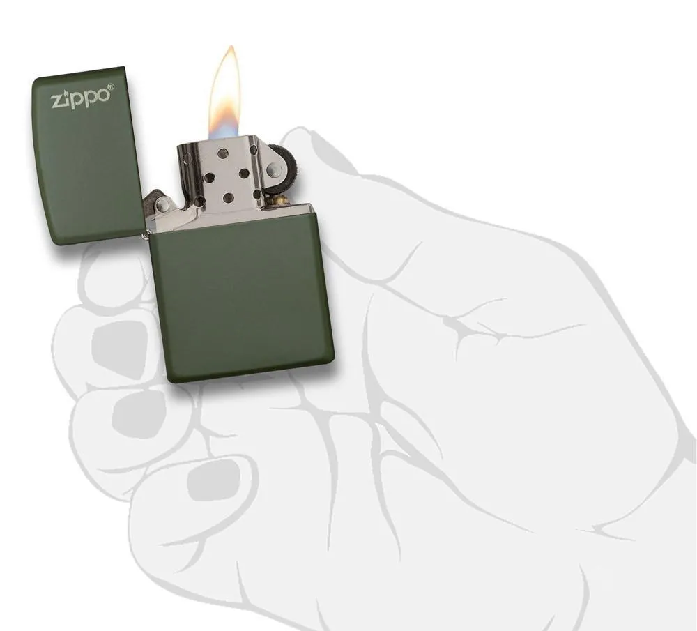 Classic Green Matte Zippo Logo