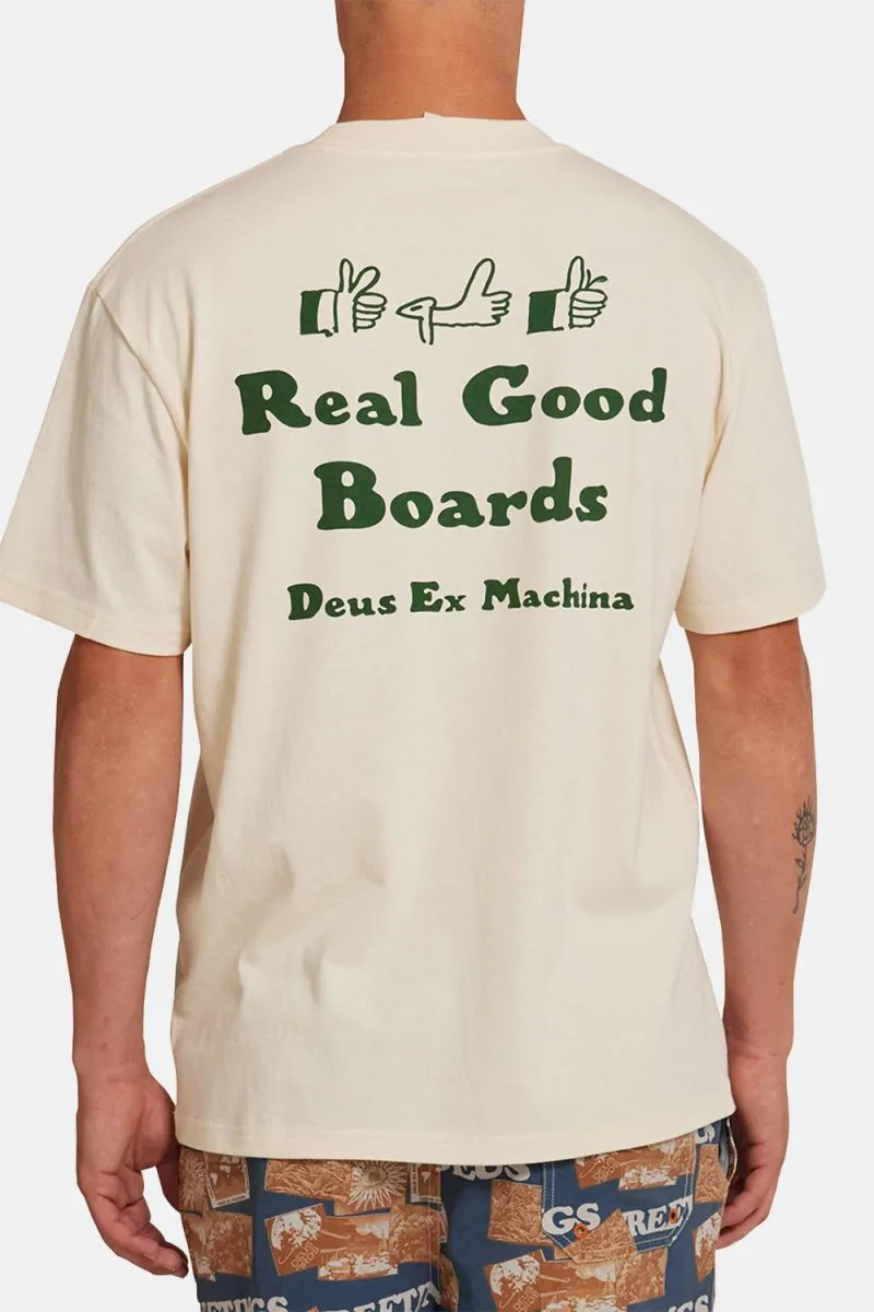 Deus Real Good Tee Recycled Cotton T-Shirt (Dirty White)