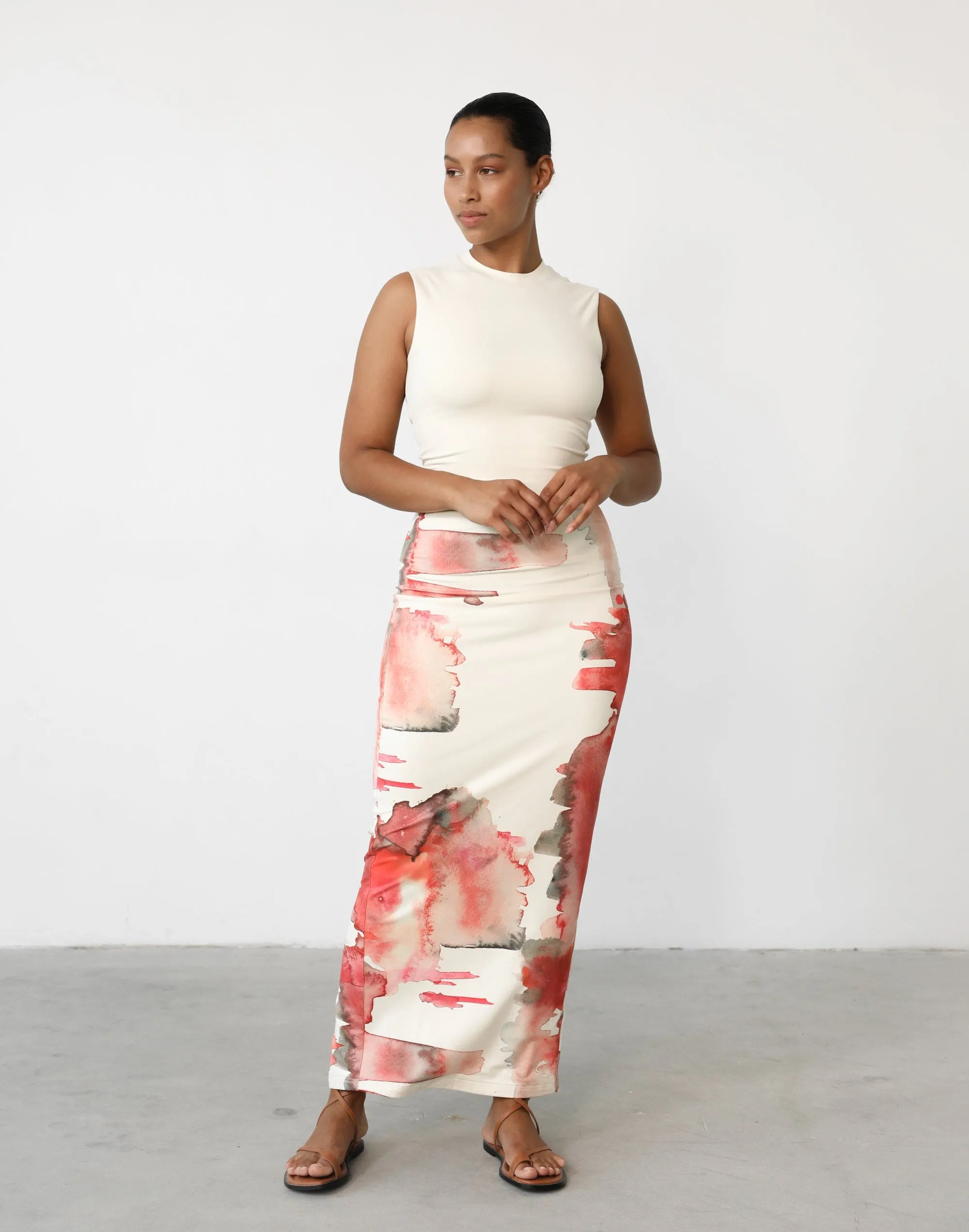 Fable Maxi Skirt (Watercolour)