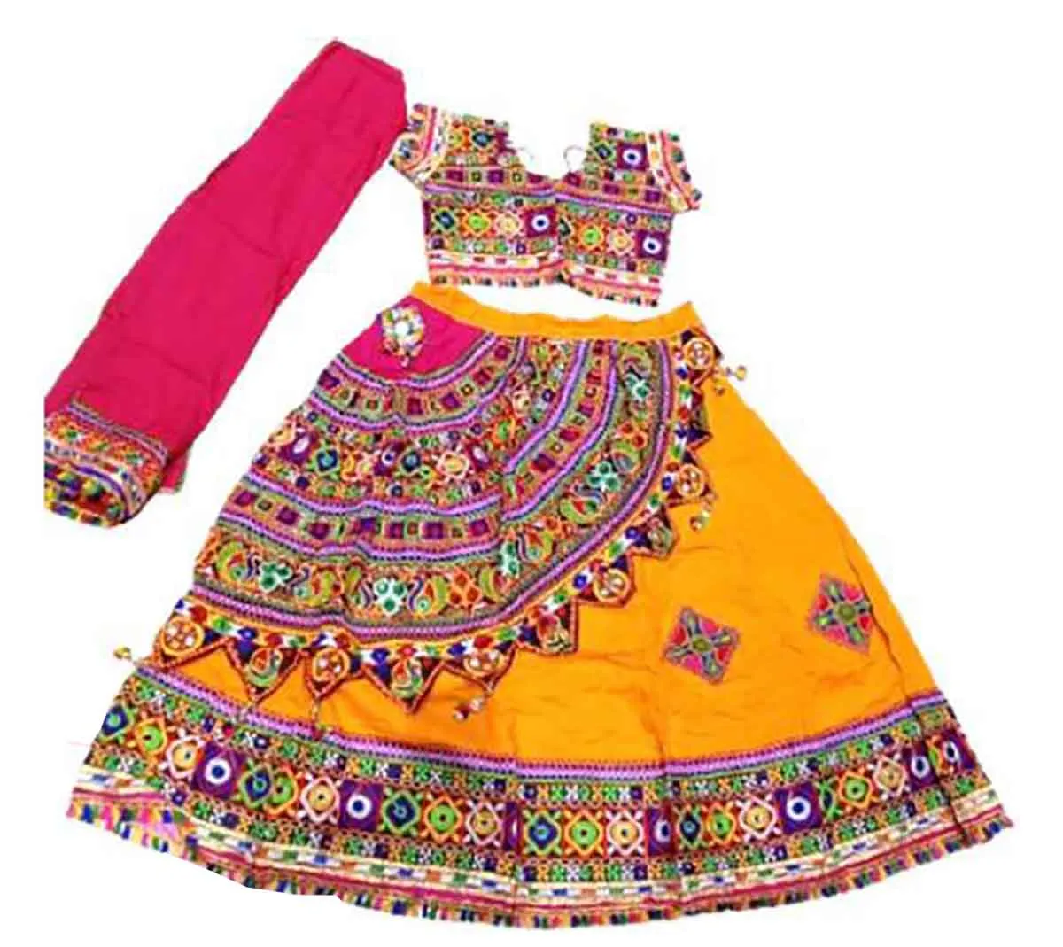 Fancydresswale Gujrati lehenga chaniya choli for Navrata readymade garba dance dress- Full size