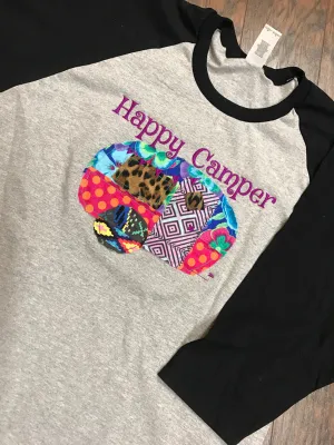 Happy Camper Baseball Tee