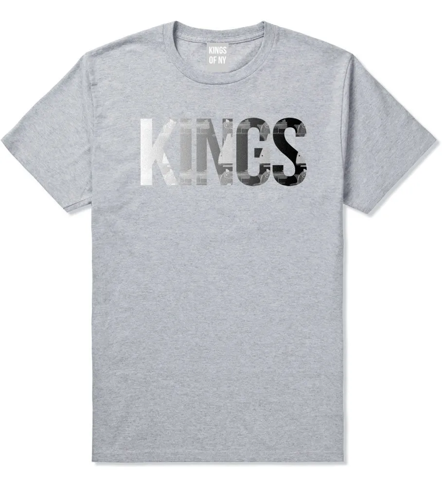 KINGS Gun Pattern Print T-Shirt