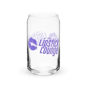 Lipstick Lounge Purple Logo Glass Can