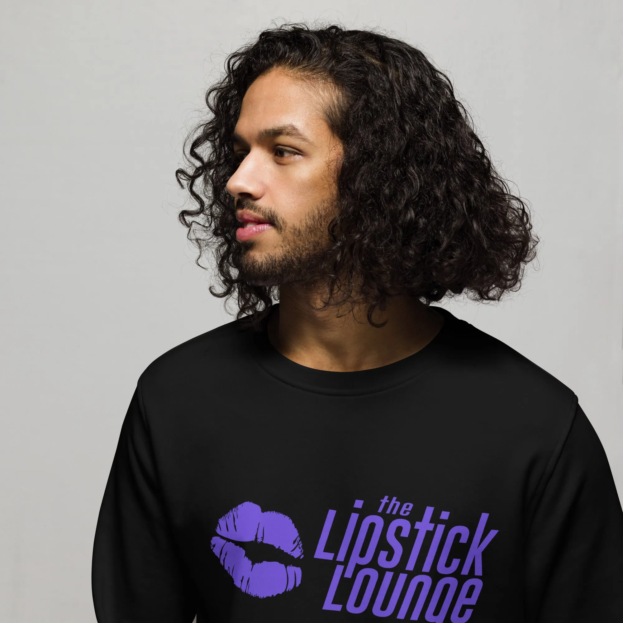 Lipstick Lounge Purple Logo Medium Weight Sweatshirt