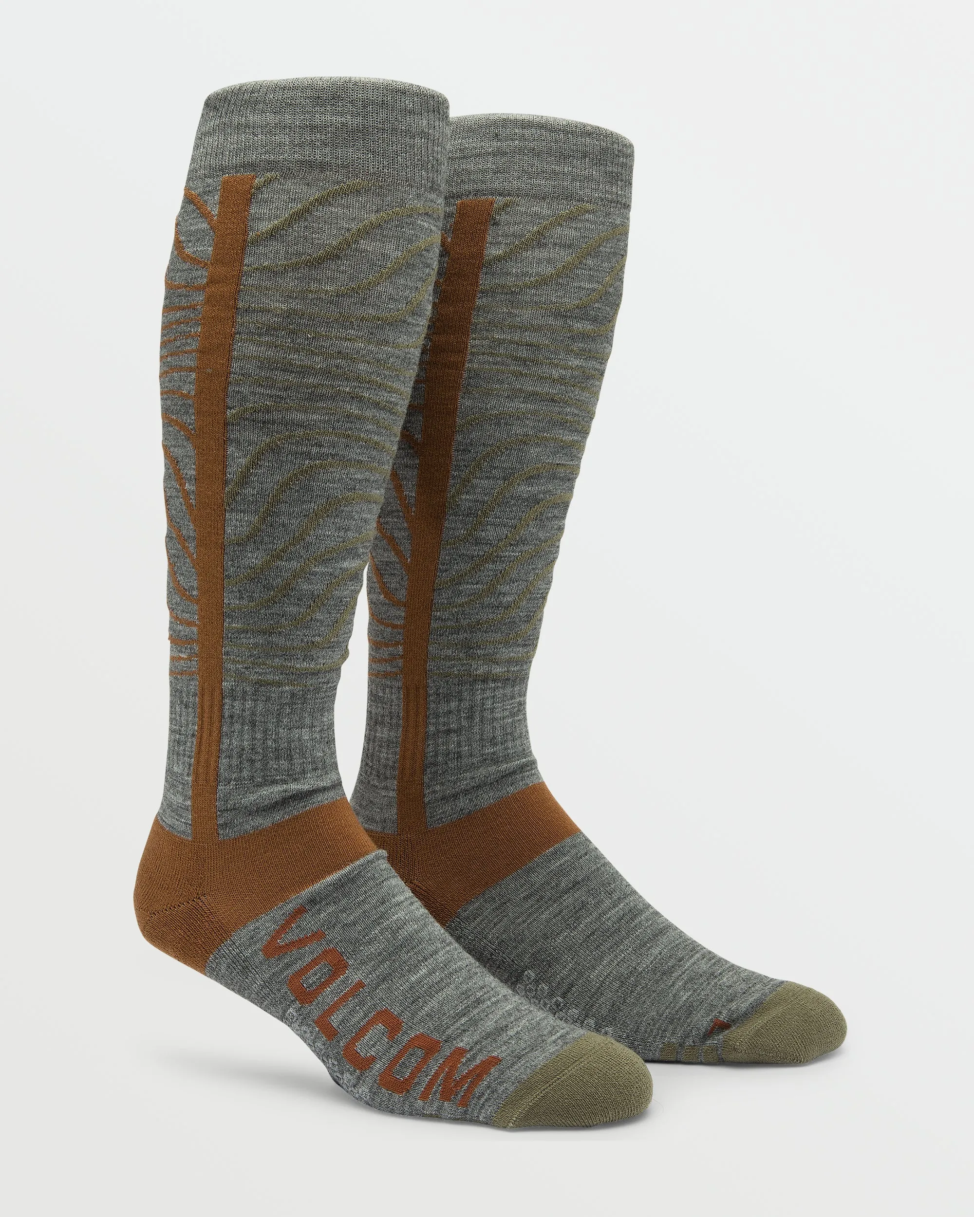 Mens Heavy Over-The-Calf Sock - Heather Grey