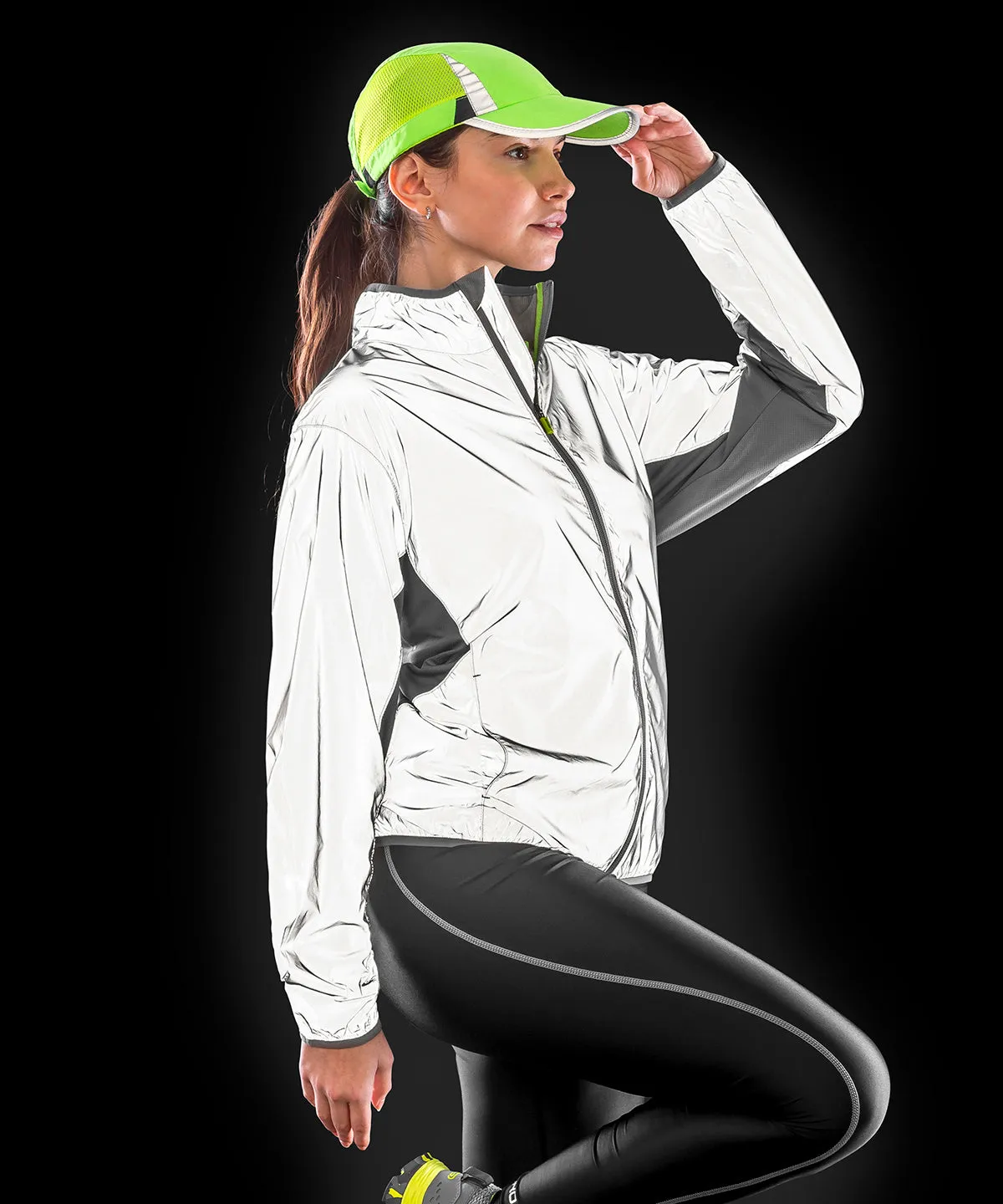 Neon White - Luxe reflective hi-vis jacket