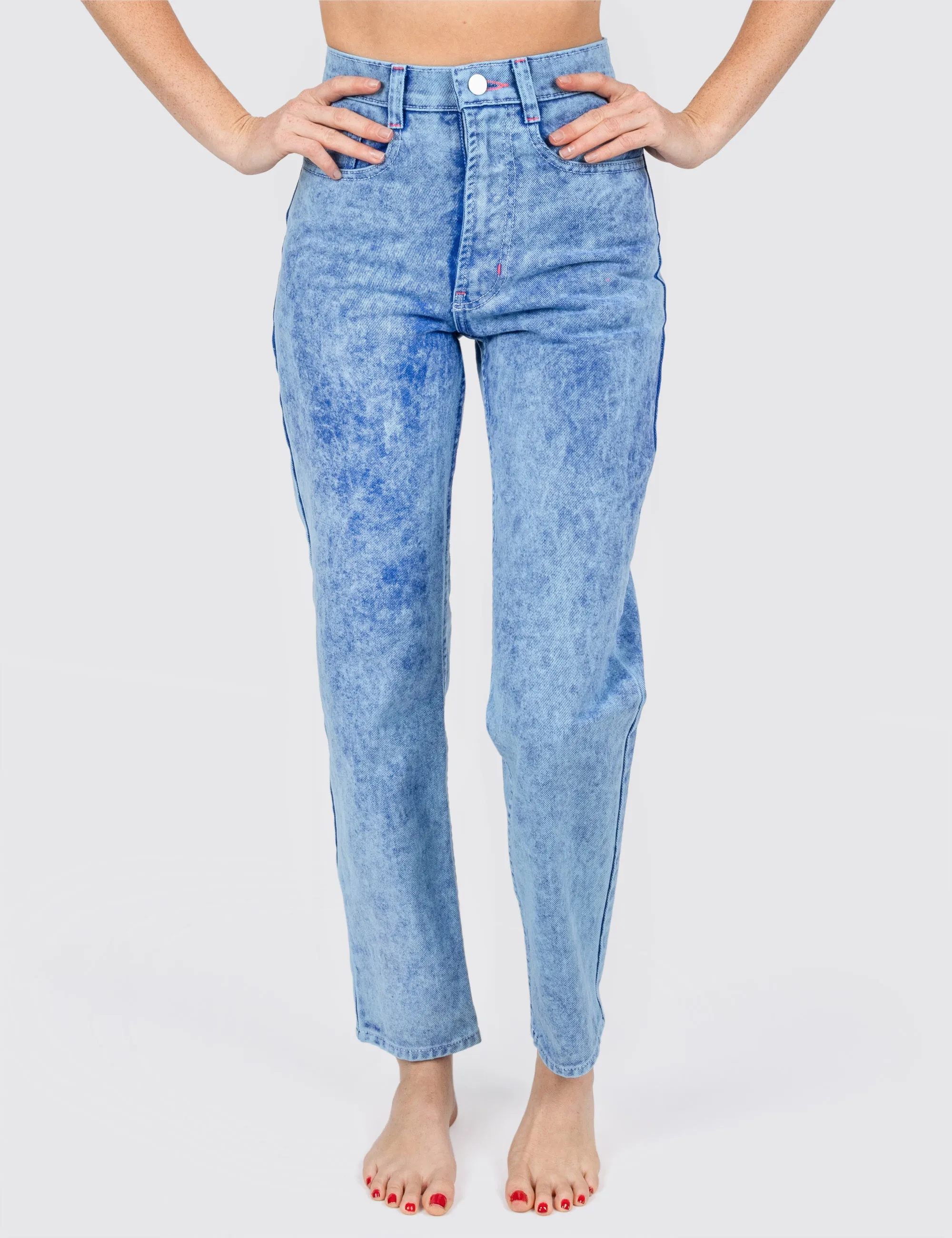 Ocean Acid Wash Denim Jeans