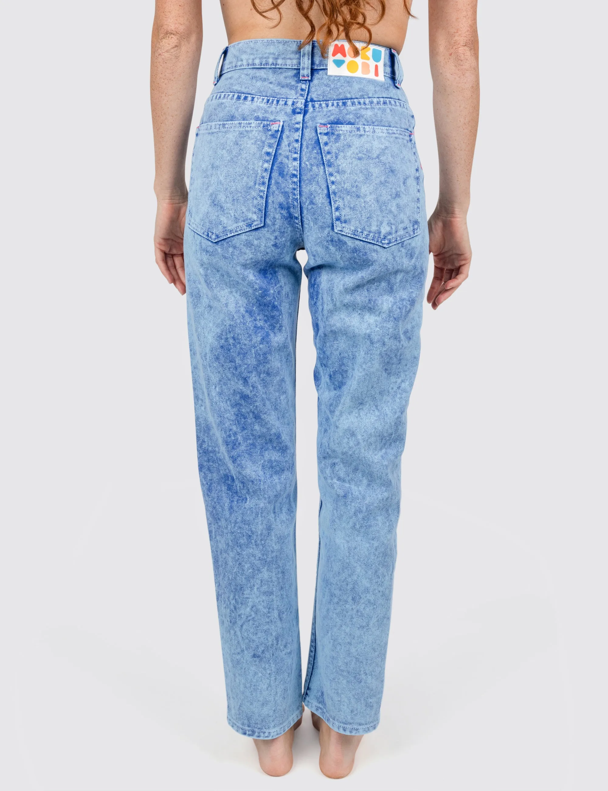 Ocean Acid Wash Denim Jeans