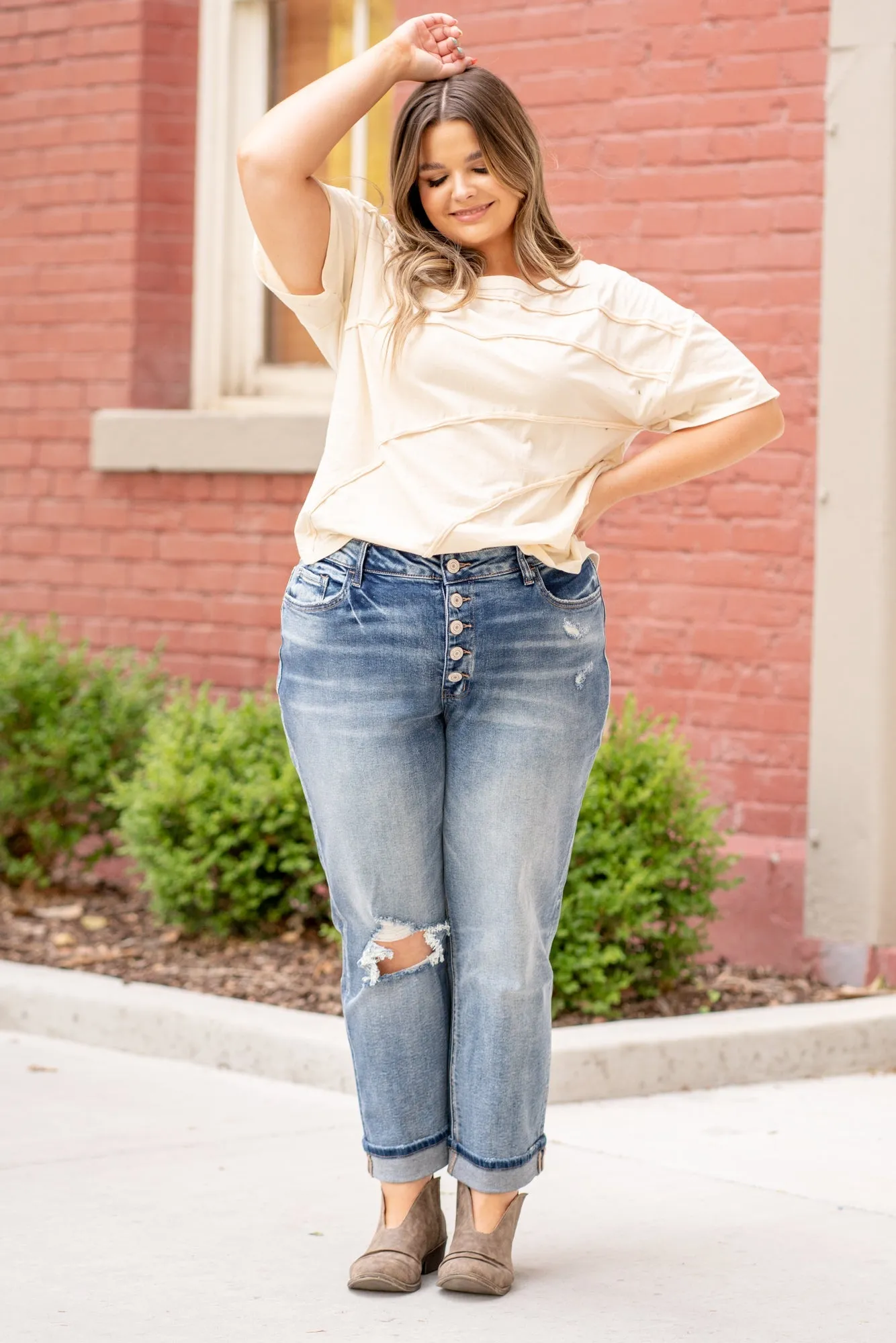 Plus Size Daisy Boyfriend Fit