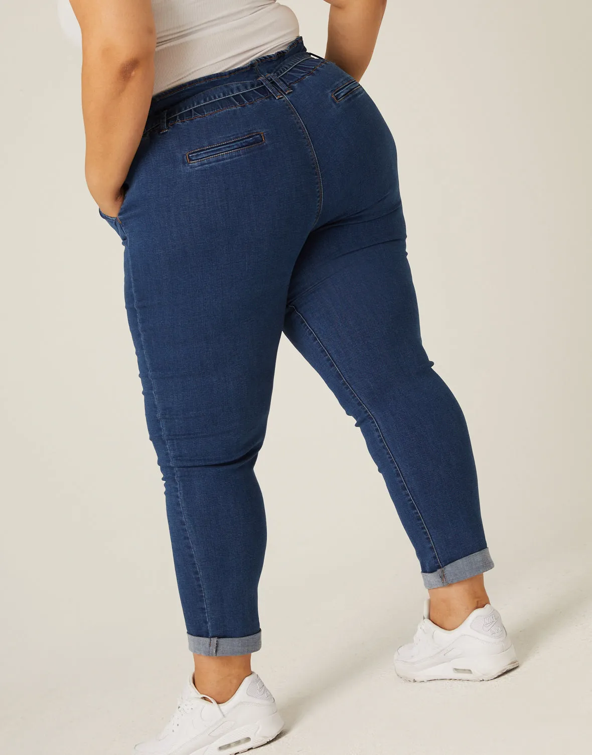 Plus Size Paper Bag Jeans