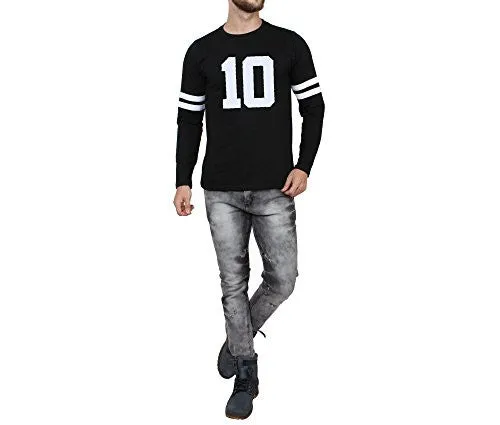 SayItLoud Printed Men's Round Neck T Shirt (40TENBLACK-XXL_Black_XX-Large)