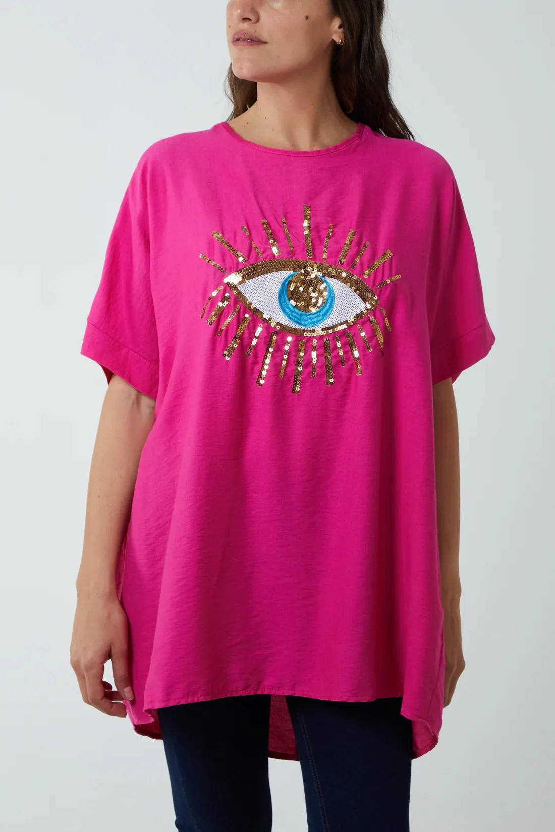 Sequin Evil Eye Top