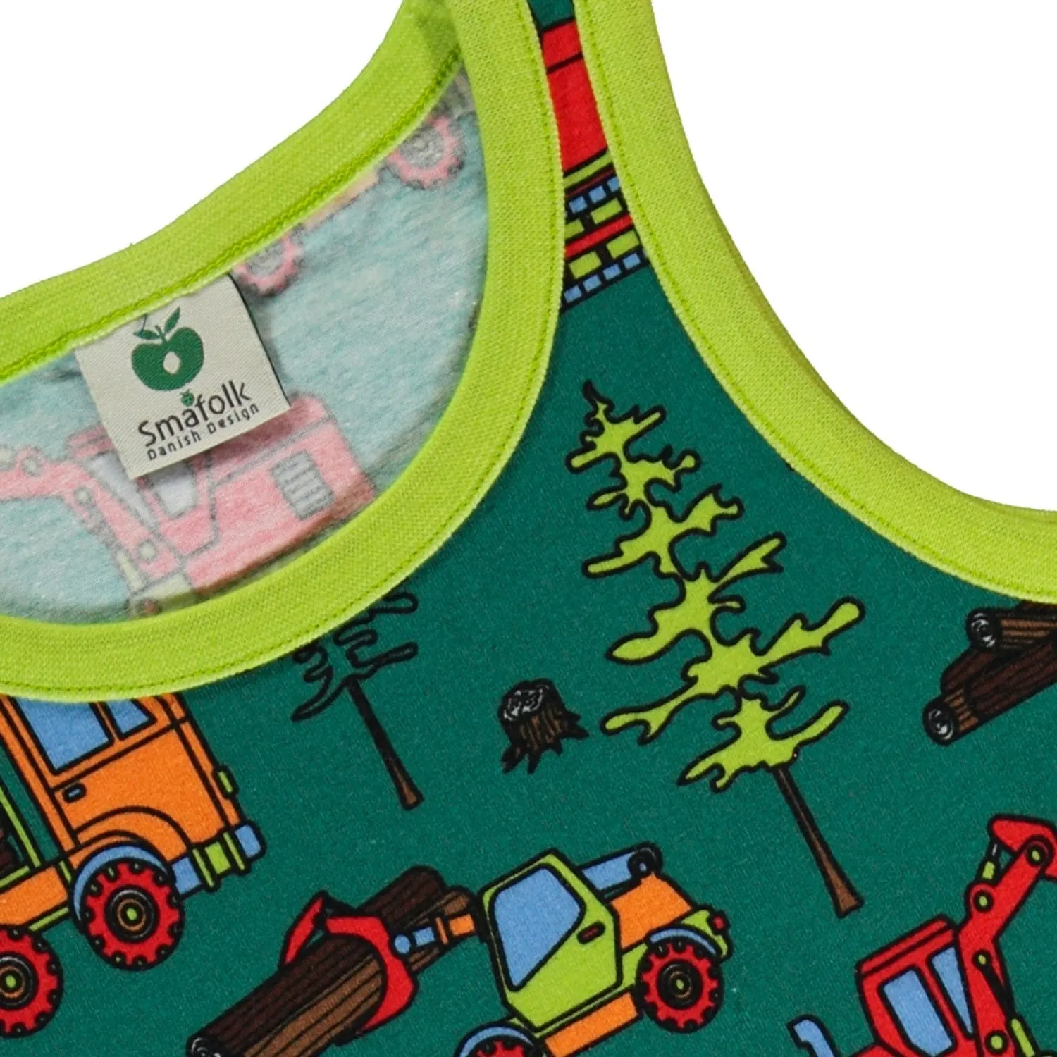 Småfolk Petroleum Green Underwear Set With Machines