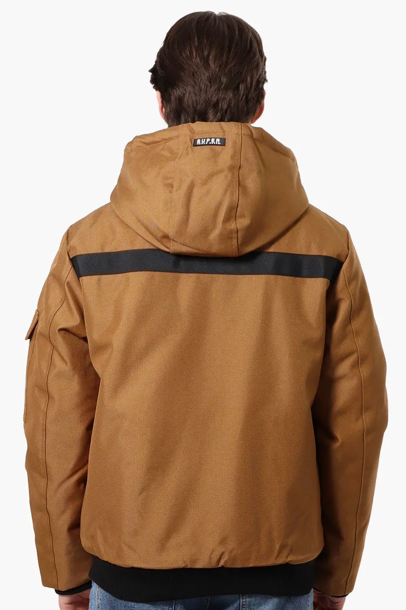 Super Triple Goose Heat Retention Lining Bomber Jacket - Camel