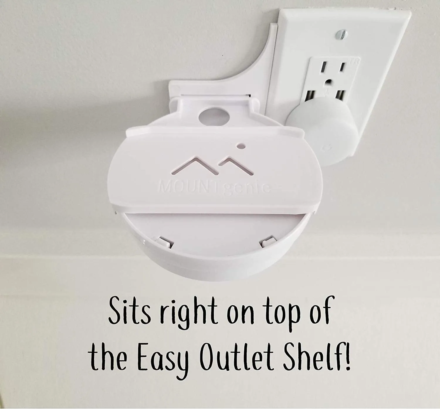 The Easy Outlet Shelf with Swivel Adapter for Google Home Hub