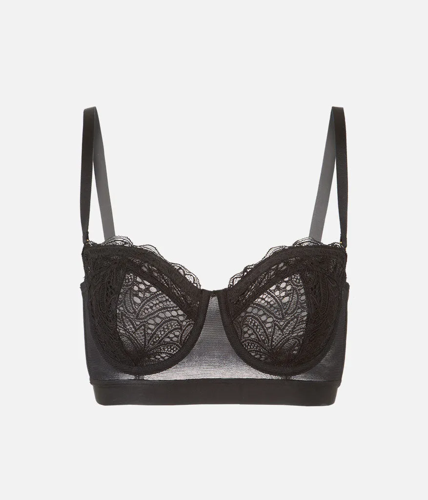 The Lace Strapless: Jet Black