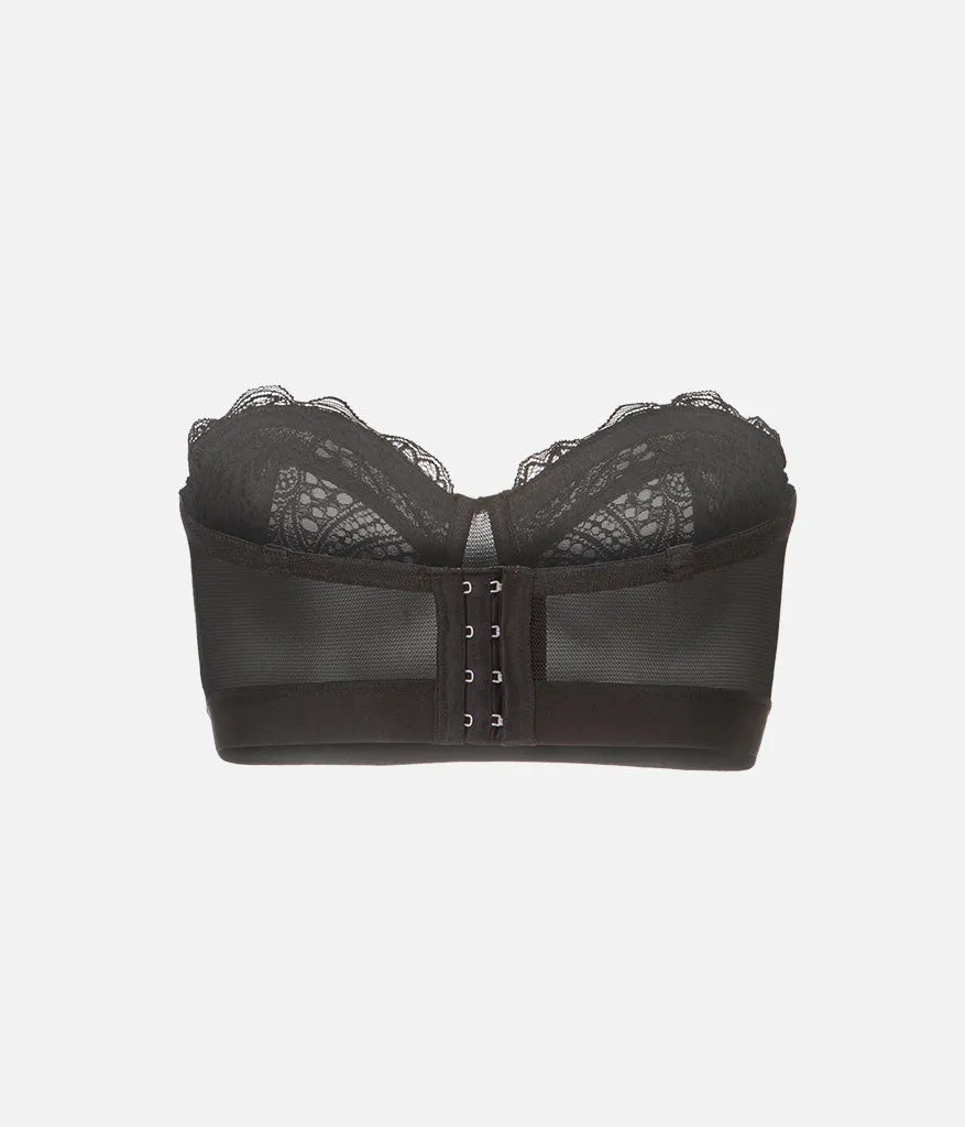 The Lace Strapless: Jet Black