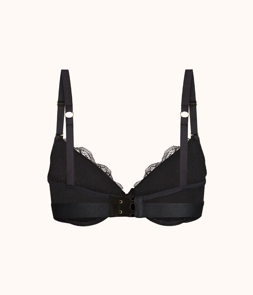 The Lace T-Shirt Bra: Jet Black