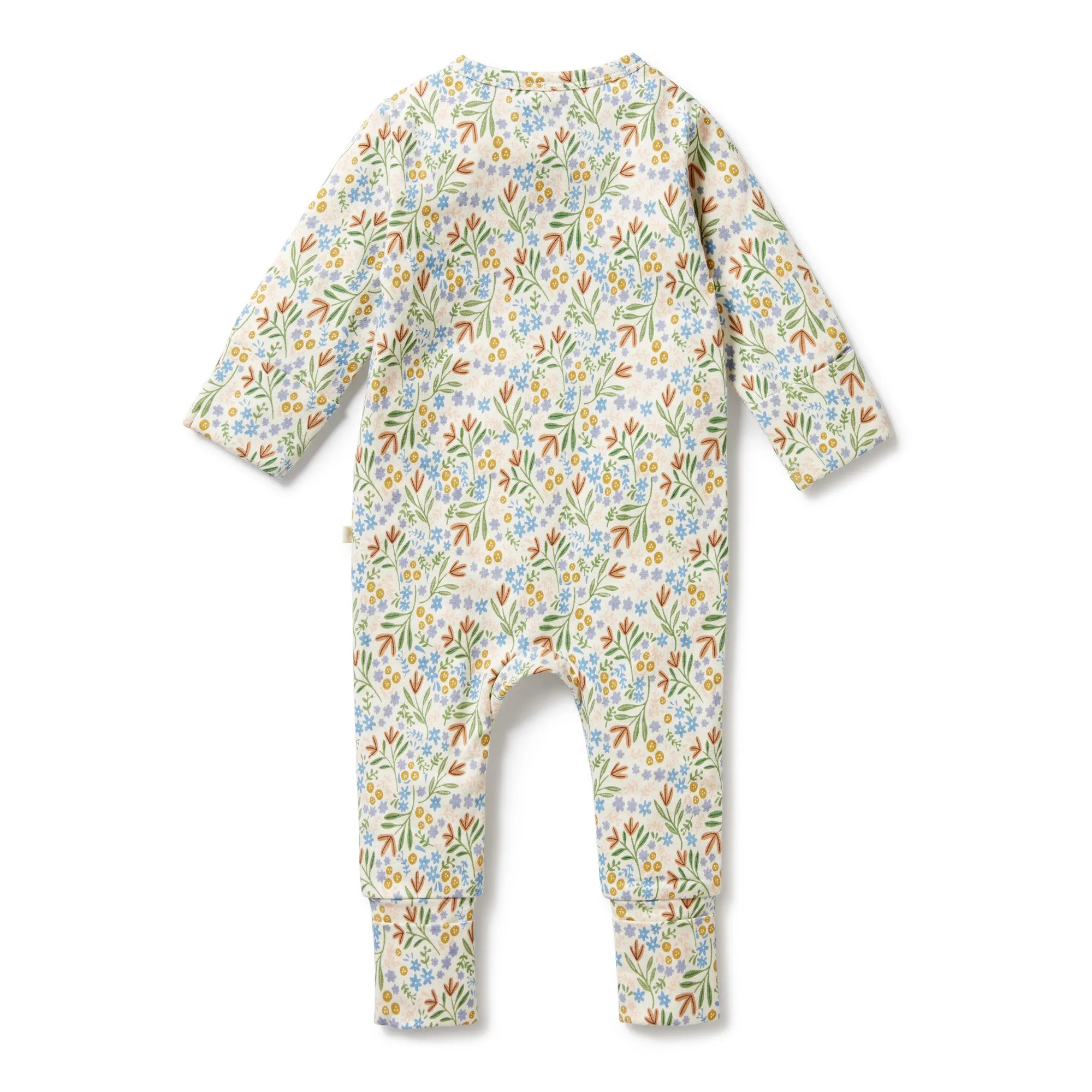 Wilson & Frenchy Tinker Floral Organic Zipsuit with Feet